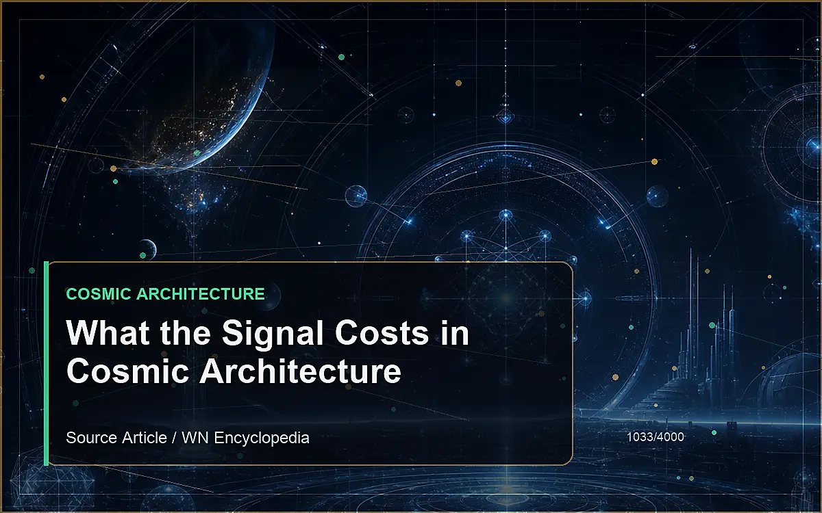 AI-generated encyclopedia reference image for What the Signal Costs in Cosmic Architecture