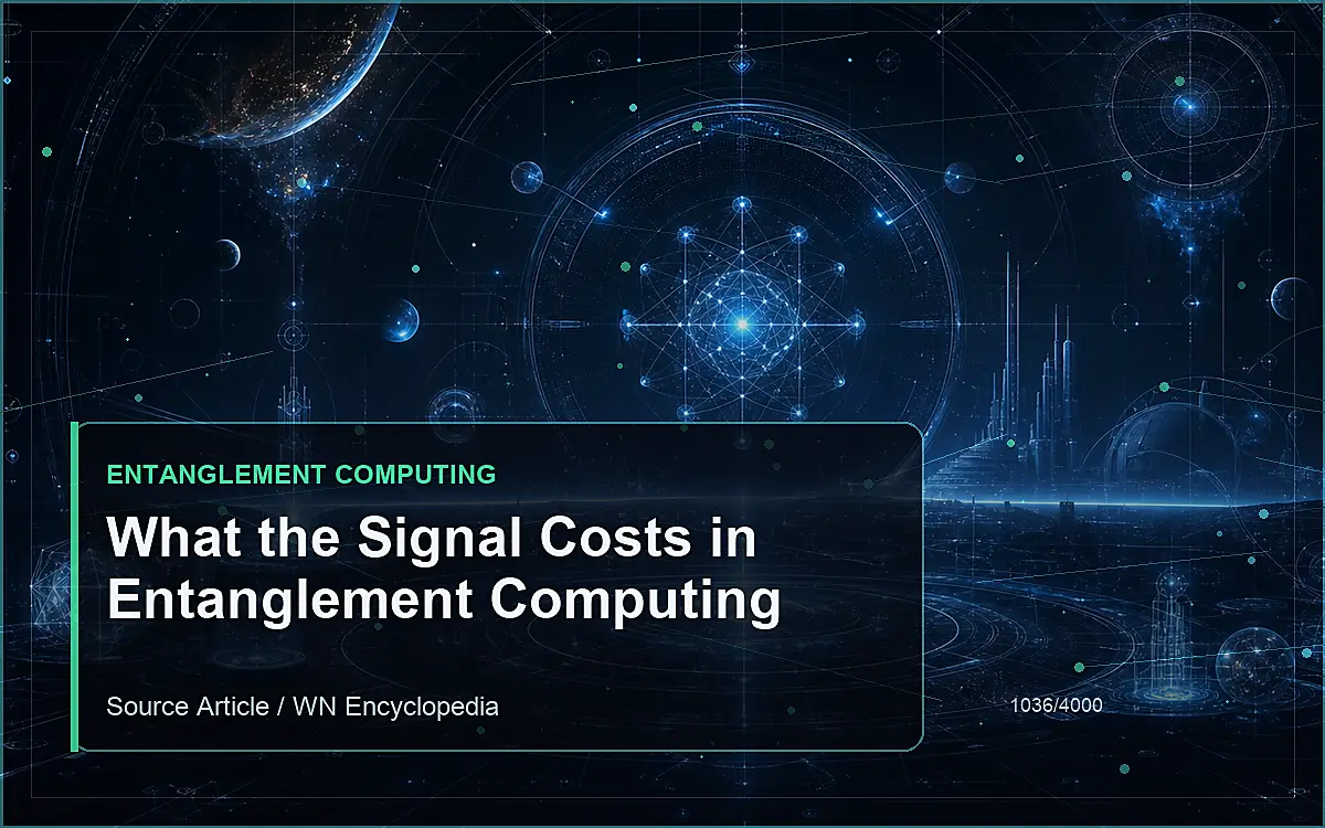 AI-generated encyclopedia reference image for What the Signal Costs in Entanglement Computing