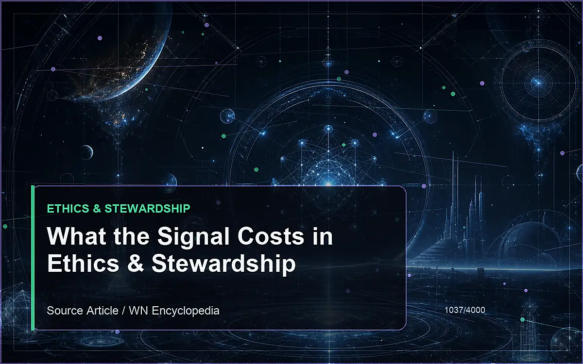 AI-generated encyclopedia reference image for What the Signal Costs in Ethics & Stewardship