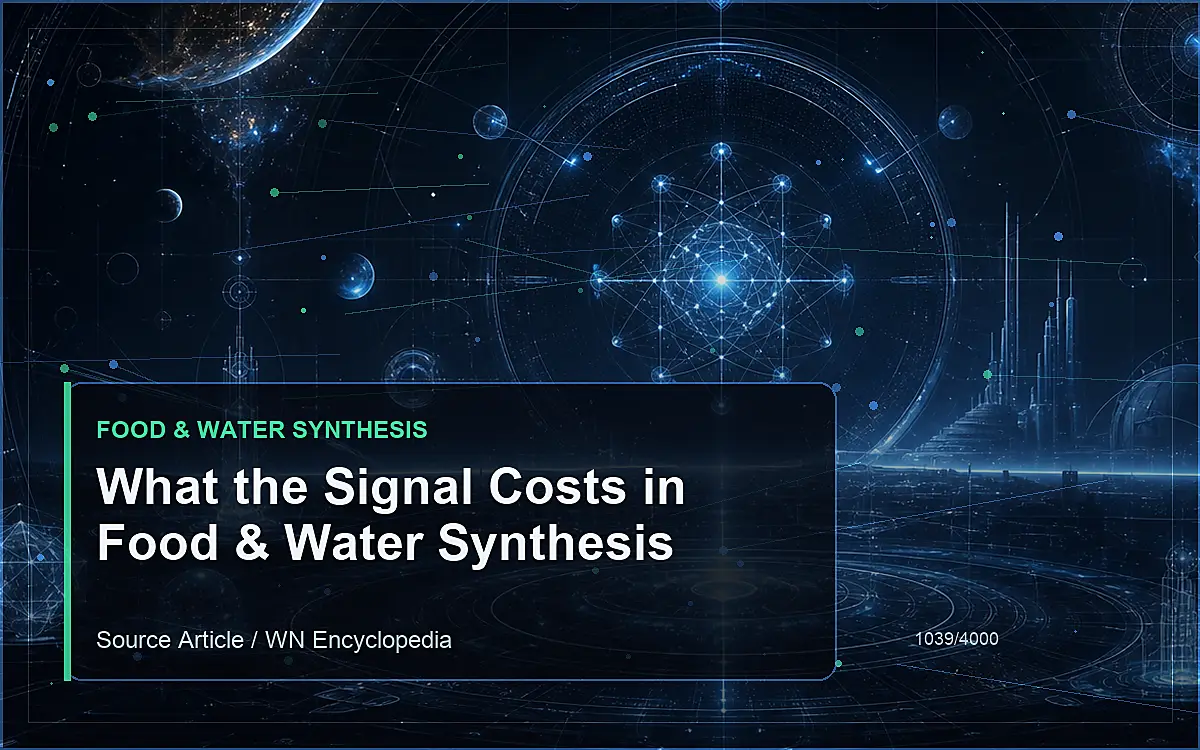 AI-generated encyclopedia reference image for What the Signal Costs in Food & Water Synthesis