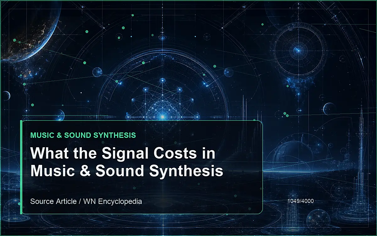 AI-generated encyclopedia reference image for What the Signal Costs in Music & Sound Synthesis
