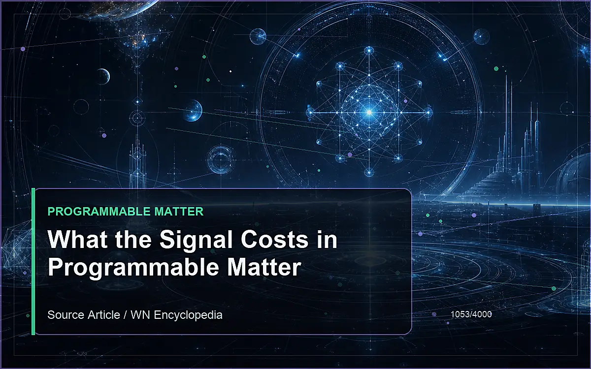 AI-generated encyclopedia reference image for What the Signal Costs in Programmable Matter