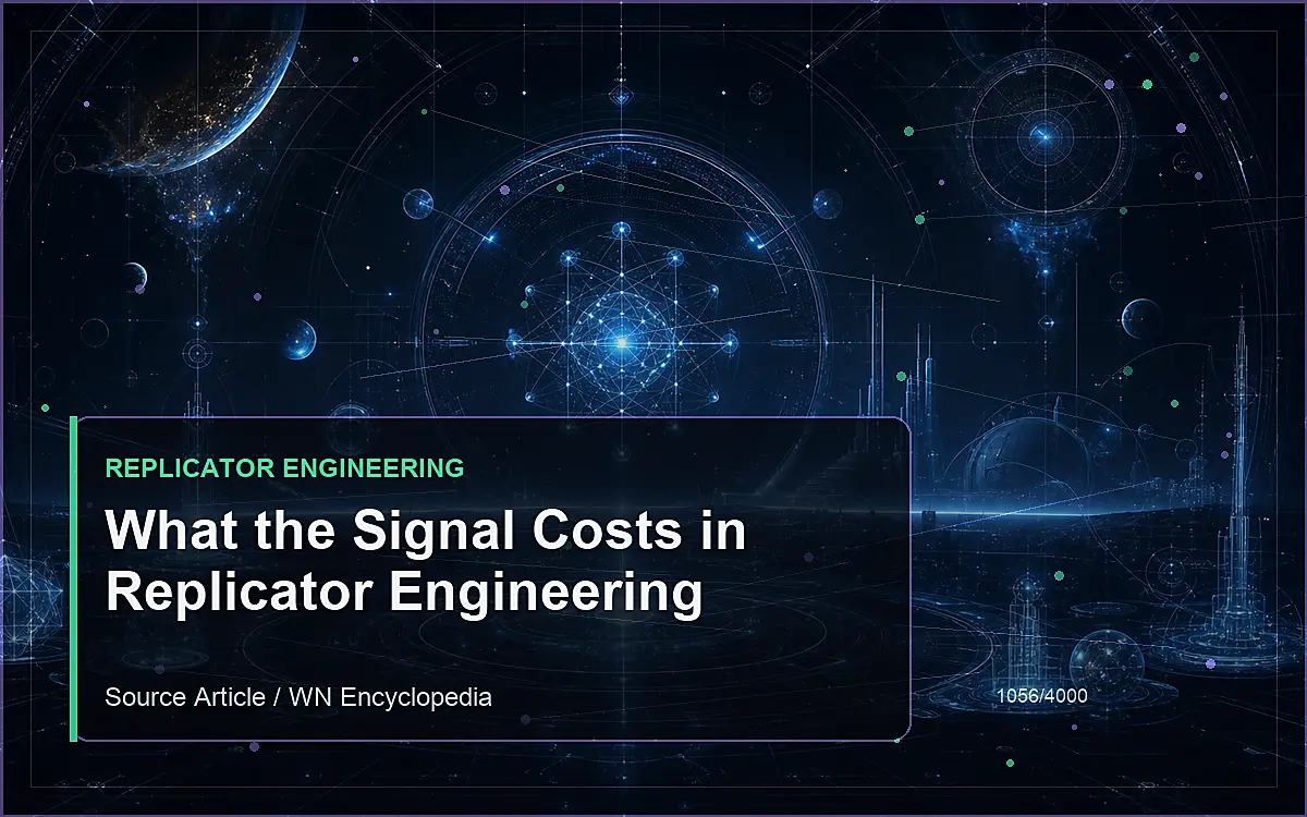 AI-generated encyclopedia reference image for What the Signal Costs in Replicator Engineering
