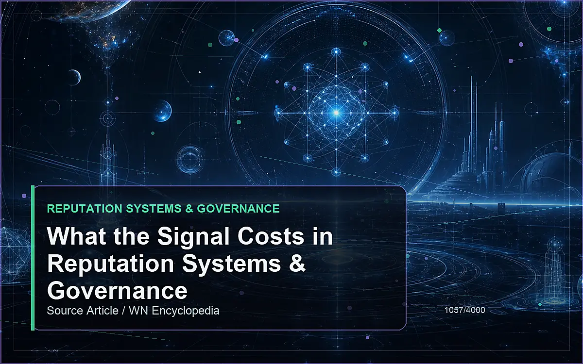 AI-generated encyclopedia reference image for What the Signal Costs in Reputation Systems & Governance