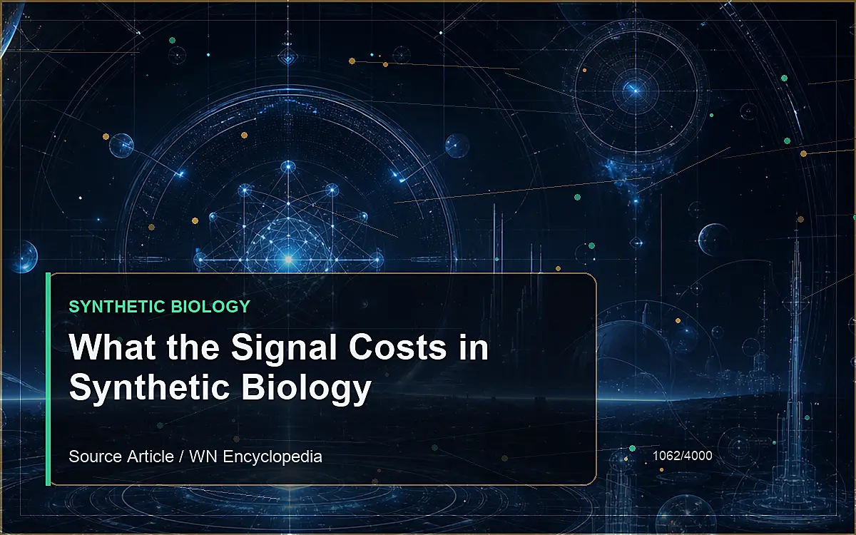 AI-generated encyclopedia reference image for What the Signal Costs in Synthetic Biology