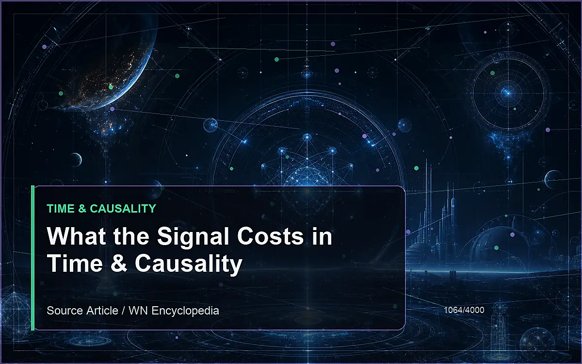 AI-generated encyclopedia reference image for What the Signal Costs in Time & Causality