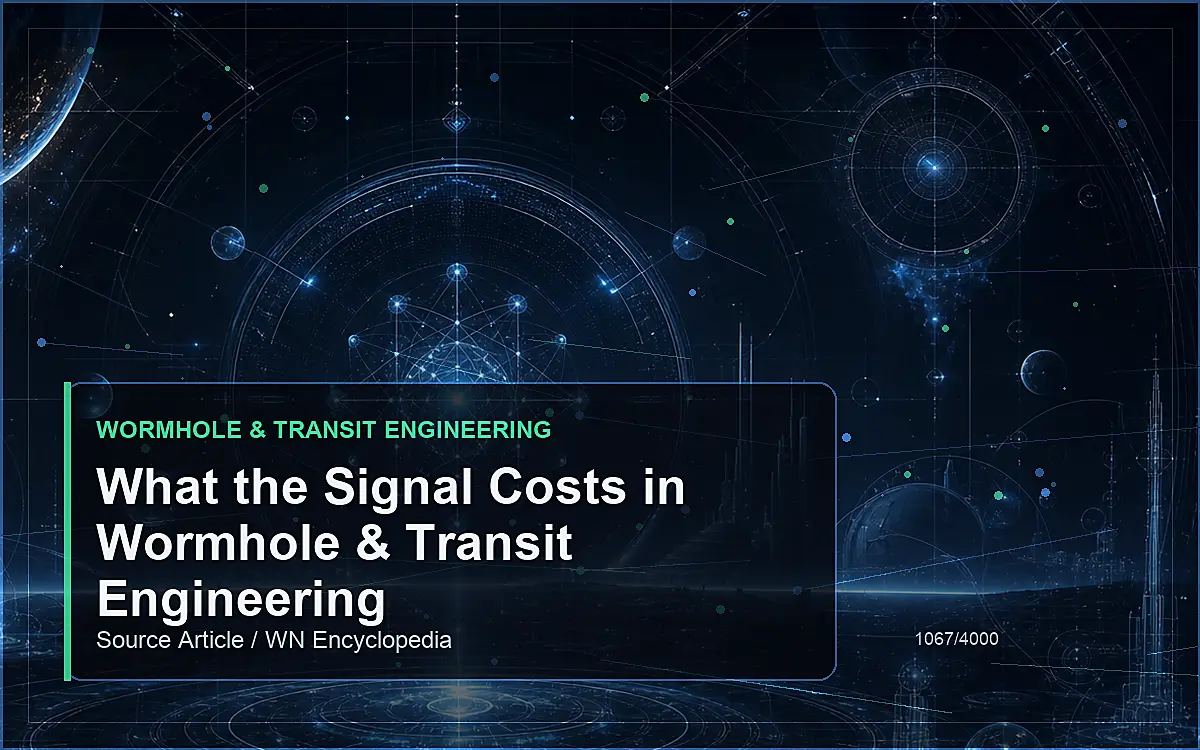 AI-generated encyclopedia reference image for What the Signal Costs in Wormhole & Transit Engineering