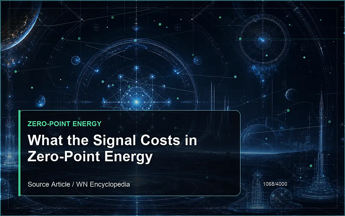 AI-generated encyclopedia reference image for What the Signal Costs in Zero-Point Energy