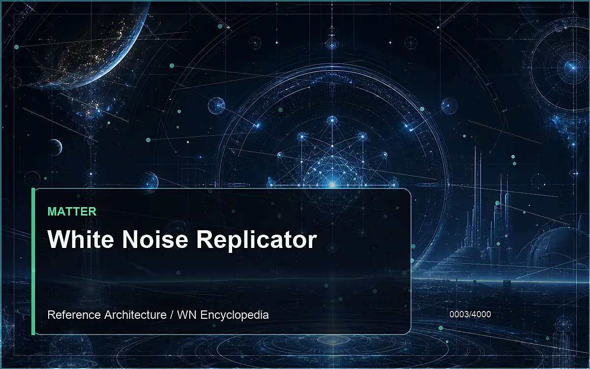 AI-generated encyclopedia reference image for White Noise Replicator