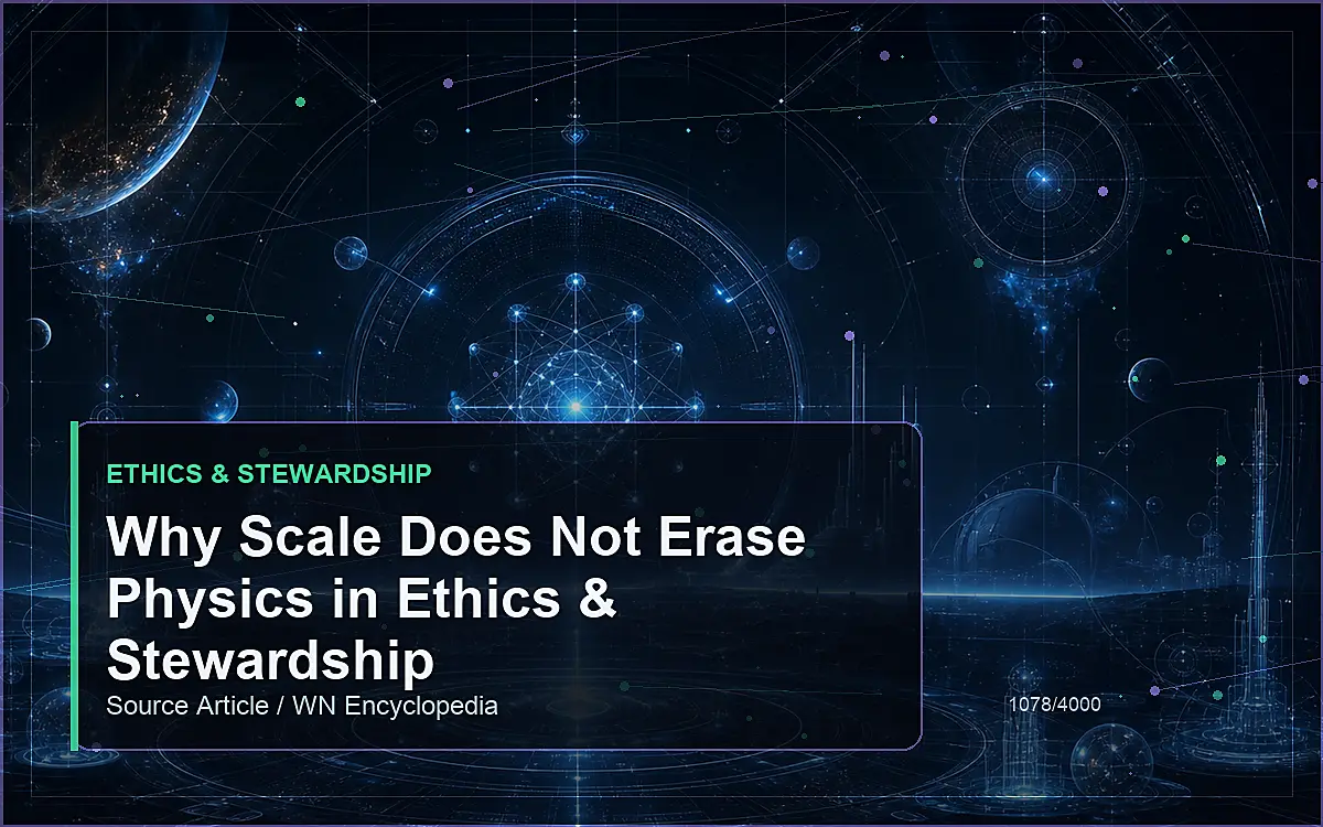 AI-generated encyclopedia reference image for Why Scale Does Not Erase Physics in Ethics & Stewardship