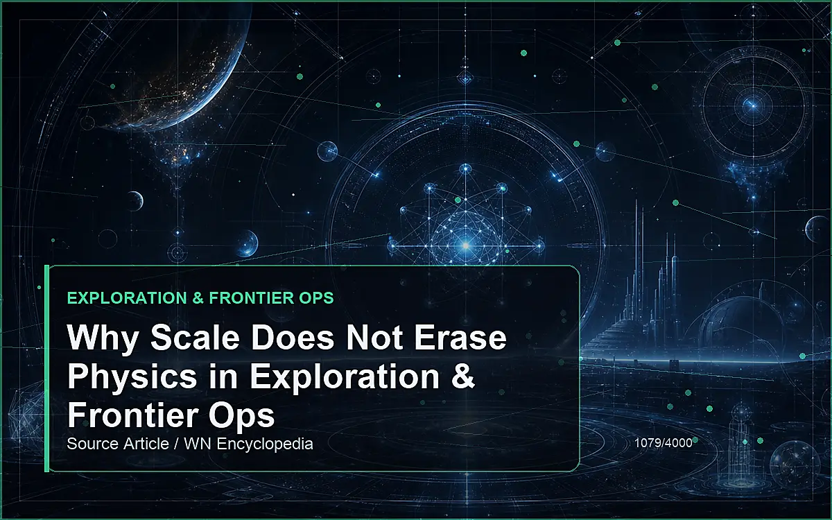 AI-generated encyclopedia reference image for Why Scale Does Not Erase Physics in Exploration & Frontier Ops