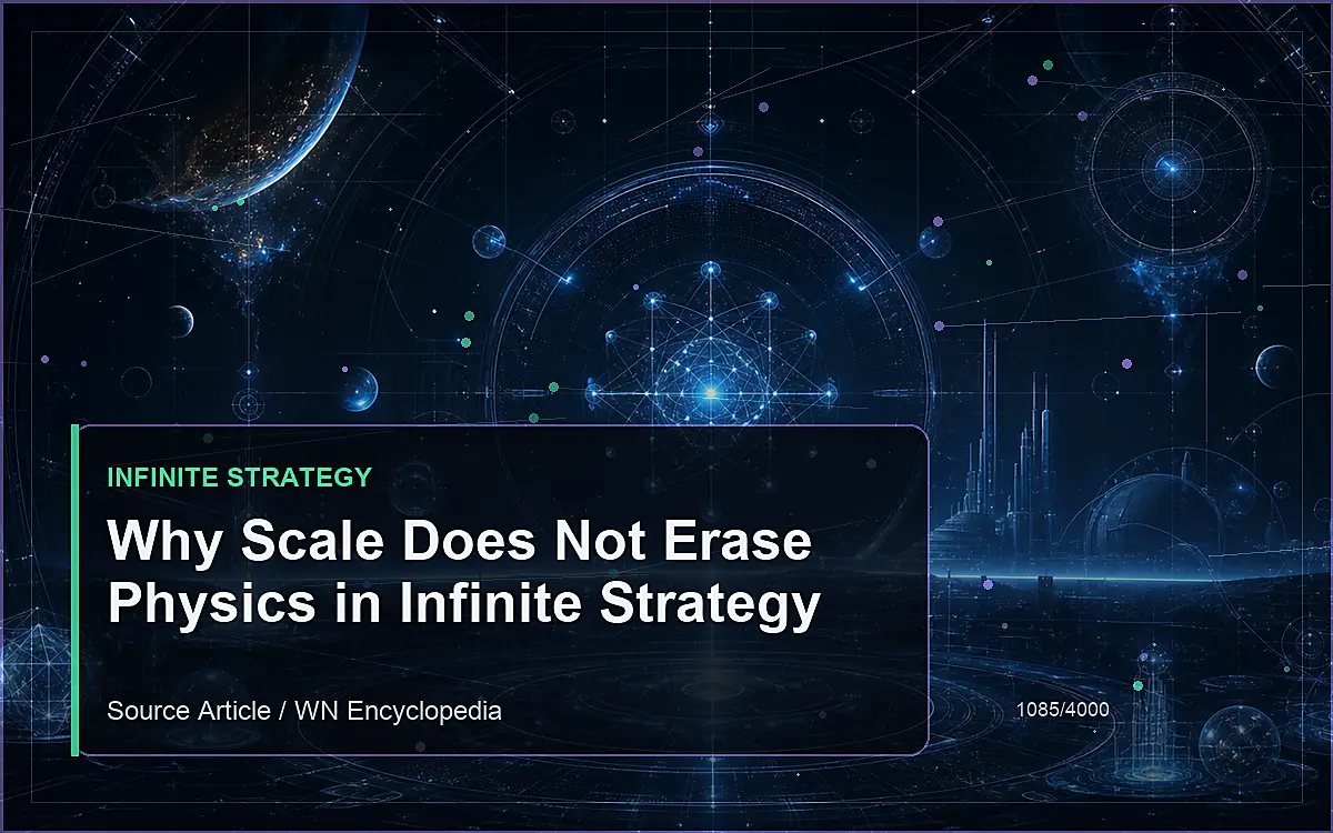 AI-generated encyclopedia reference image for Why Scale Does Not Erase Physics in Infinite Strategy