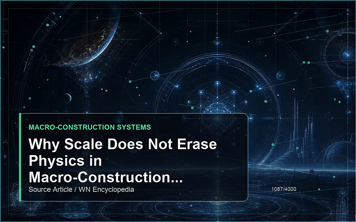 AI-generated encyclopedia reference image for Why Scale Does Not Erase Physics in Macro-Construction Systems