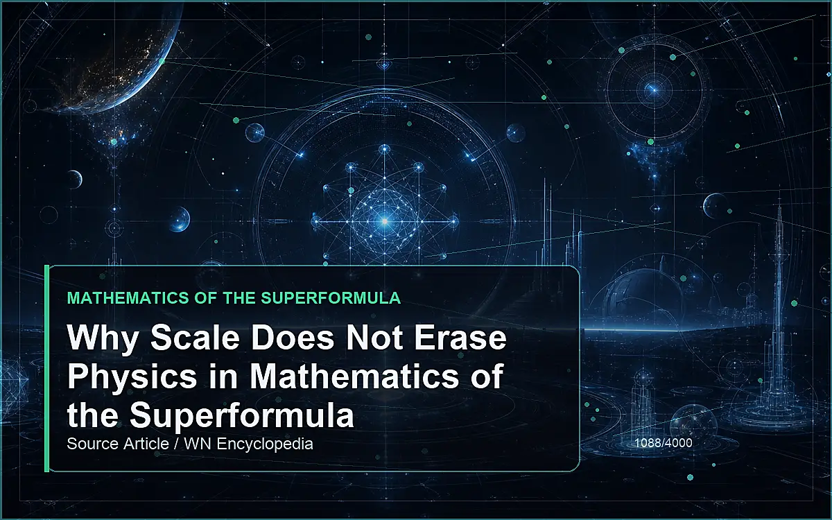 AI-generated encyclopedia reference image for Why Scale Does Not Erase Physics in Mathematics of the Superformula