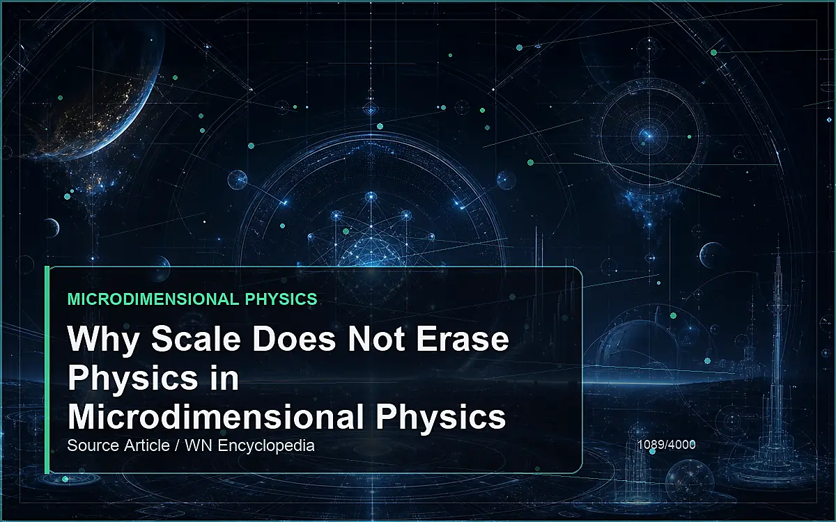 AI-generated encyclopedia reference image for Why Scale Does Not Erase Physics in Microdimensional Physics