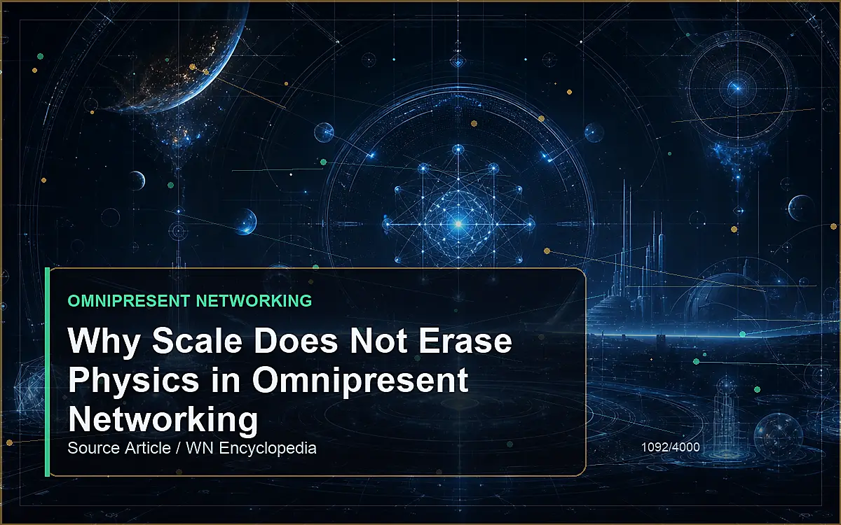 AI-generated encyclopedia reference image for Why Scale Does Not Erase Physics in Omnipresent Networking