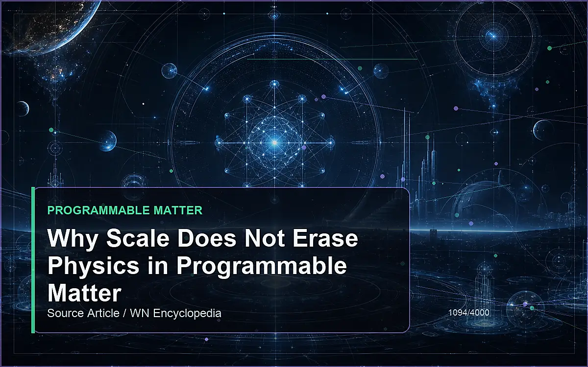 AI-generated encyclopedia reference image for Why Scale Does Not Erase Physics in Programmable Matter