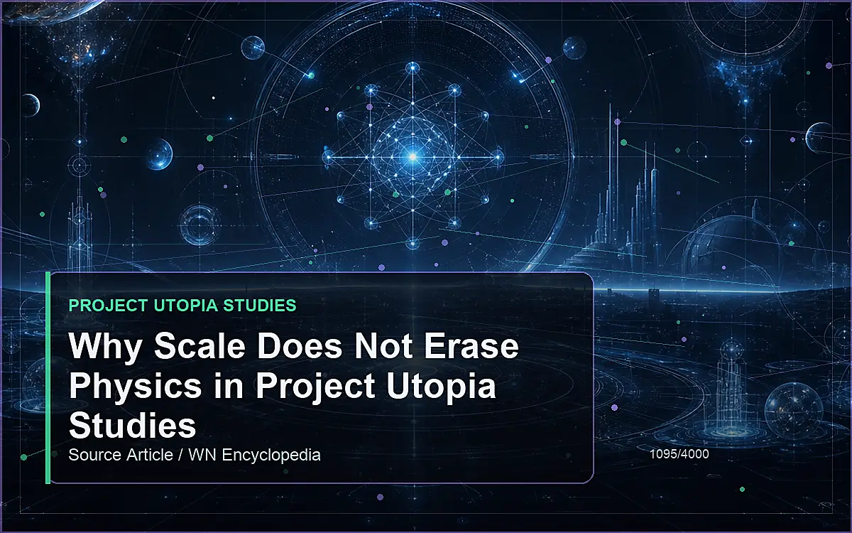 AI-generated encyclopedia reference image for Why Scale Does Not Erase Physics in Project Utopia Studies