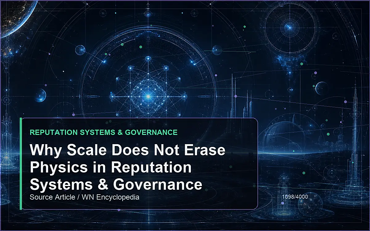 AI-generated encyclopedia reference image for Why Scale Does Not Erase Physics in Reputation Systems & Governance