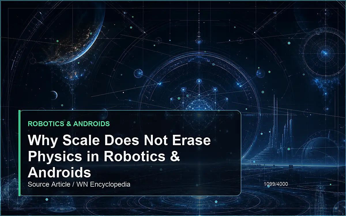 AI-generated encyclopedia reference image for Why Scale Does Not Erase Physics in Robotics & Androids