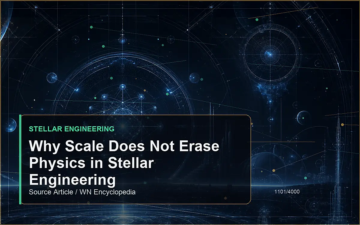 AI-generated encyclopedia reference image for Why Scale Does Not Erase Physics in Stellar Engineering