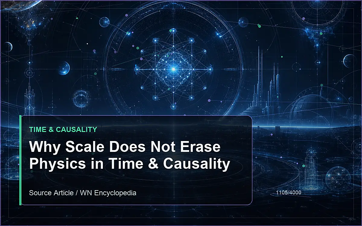 AI-generated encyclopedia reference image for Why Scale Does Not Erase Physics in Time & Causality