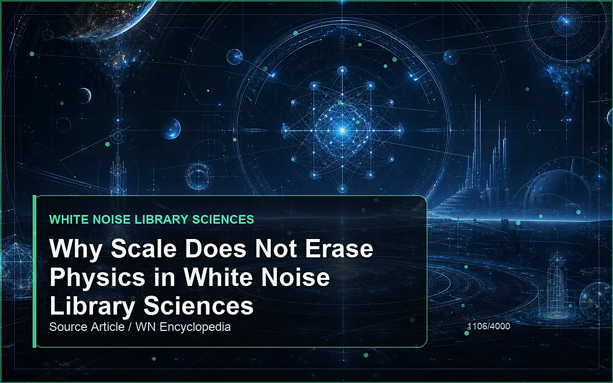 AI-generated encyclopedia reference image for Why Scale Does Not Erase Physics in White Noise Library Sciences