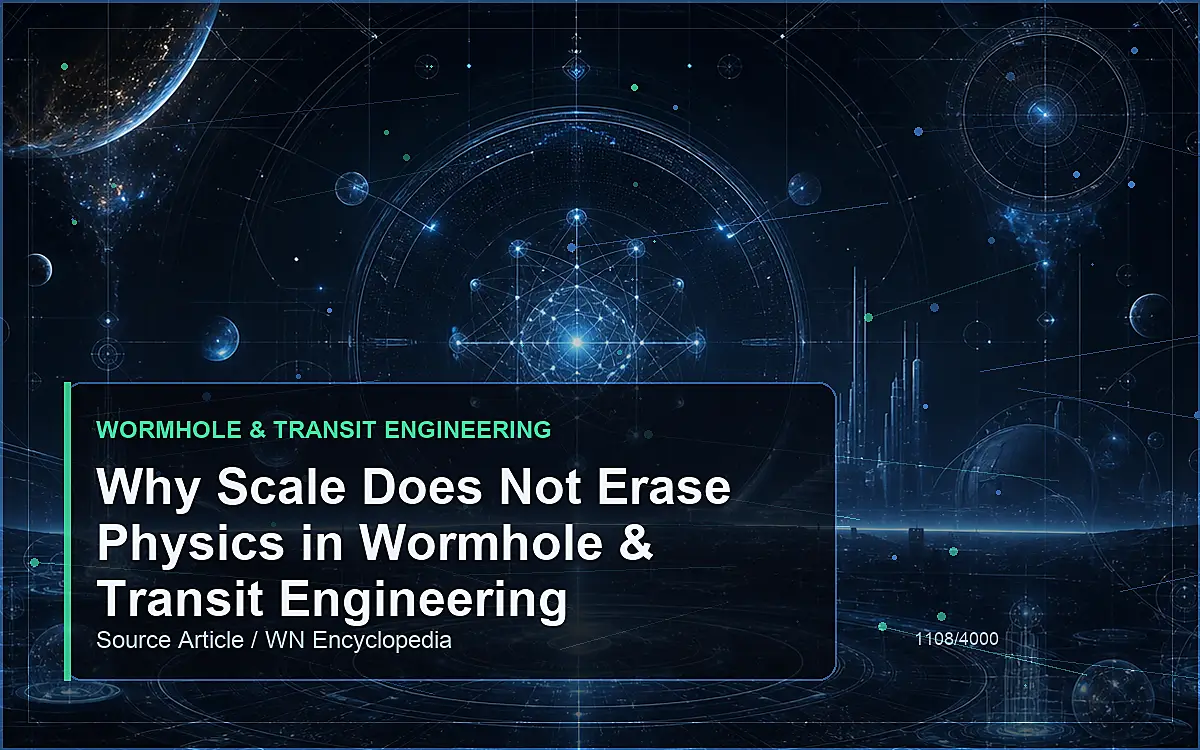 AI-generated encyclopedia reference image for Why Scale Does Not Erase Physics in Wormhole & Transit Engineering