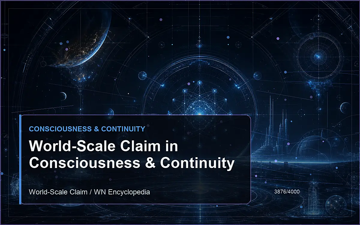 AI-generated encyclopedia reference image for World-Scale Claim in Consciousness & Continuity