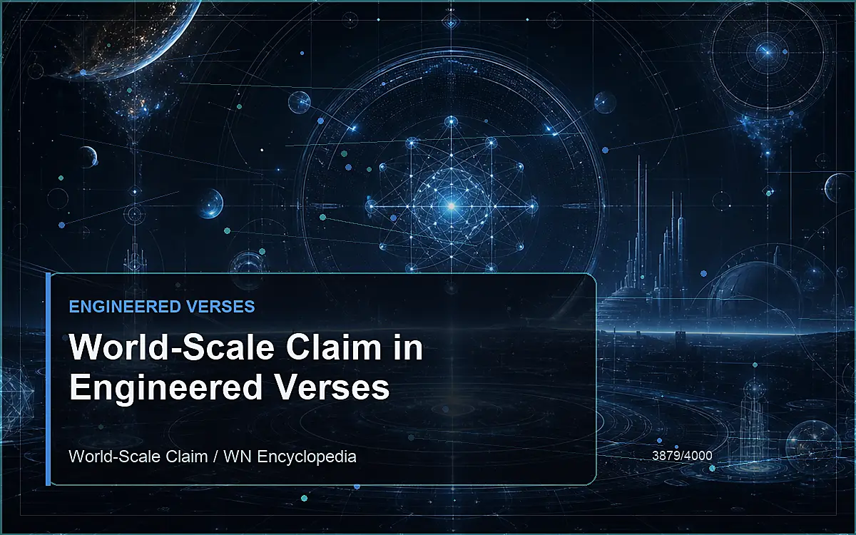 AI-generated encyclopedia reference image for World-Scale Claim in Engineered Verses
