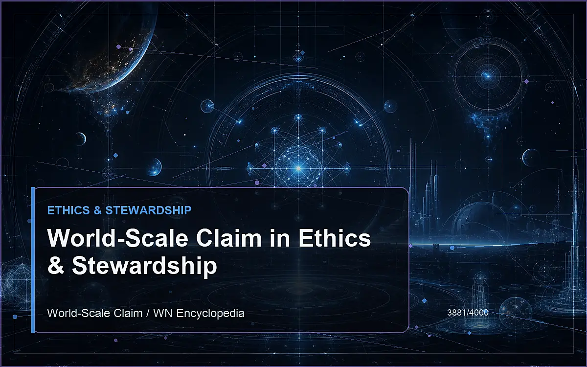 AI-generated encyclopedia reference image for World-Scale Claim in Ethics & Stewardship
