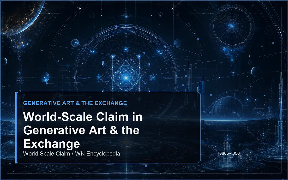 AI-generated encyclopedia reference image for World-Scale Claim in Generative Art & the Exchange