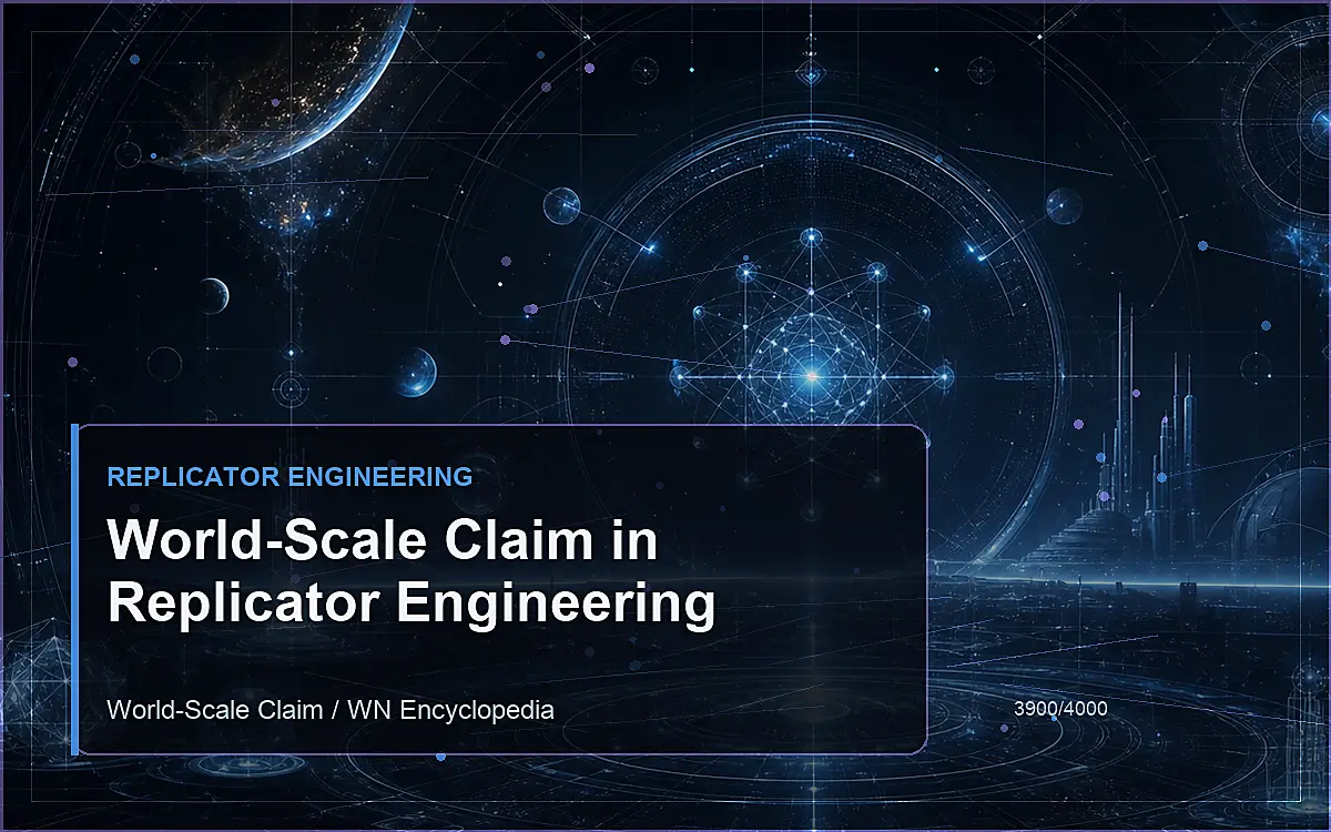 AI-generated encyclopedia reference image for World-Scale Claim in Replicator Engineering