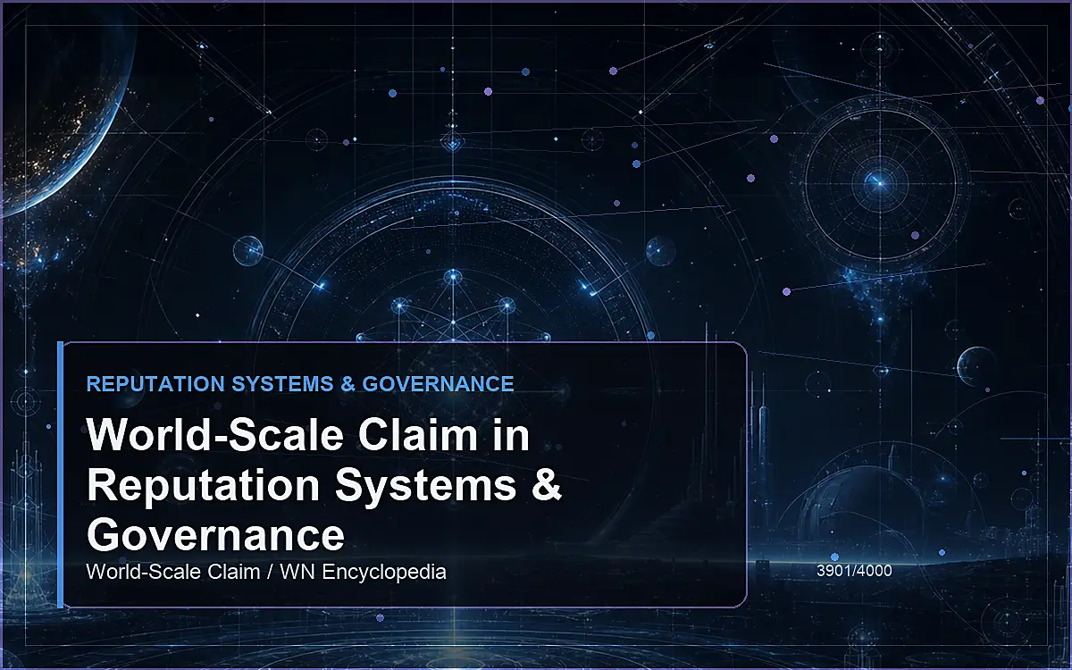 AI-generated encyclopedia reference image for World-Scale Claim in Reputation Systems & Governance