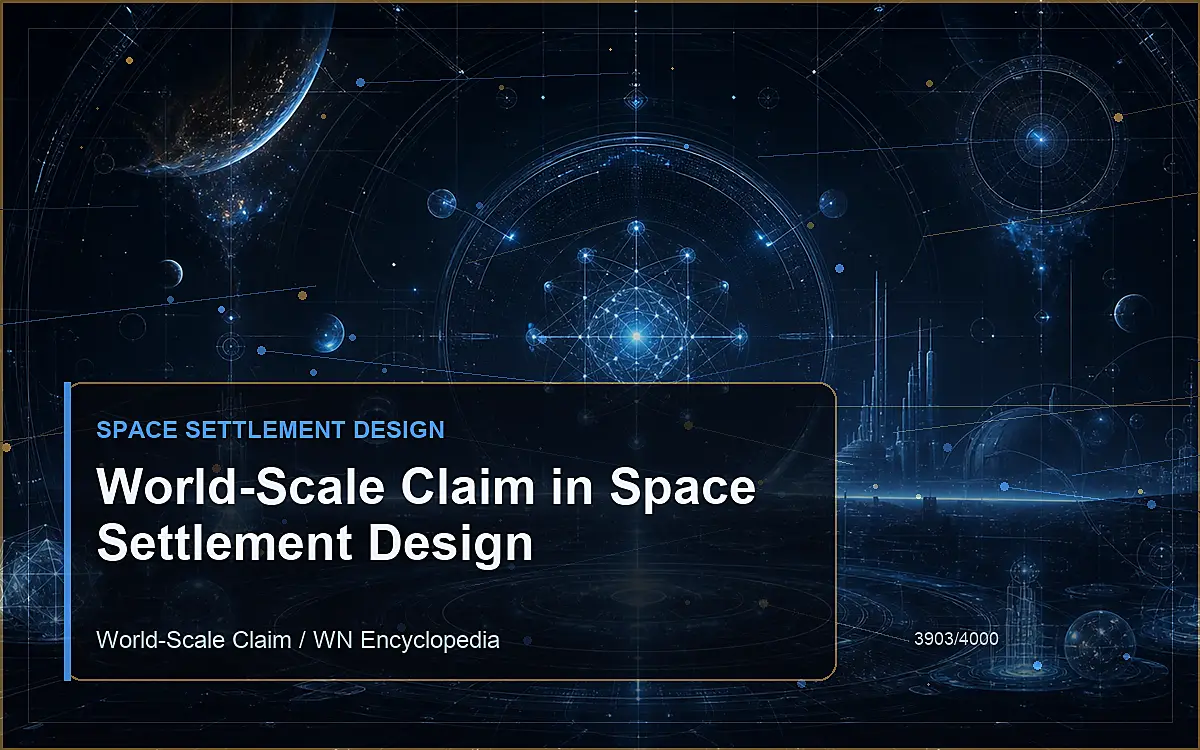 AI-generated encyclopedia reference image for World-Scale Claim in Space Settlement Design