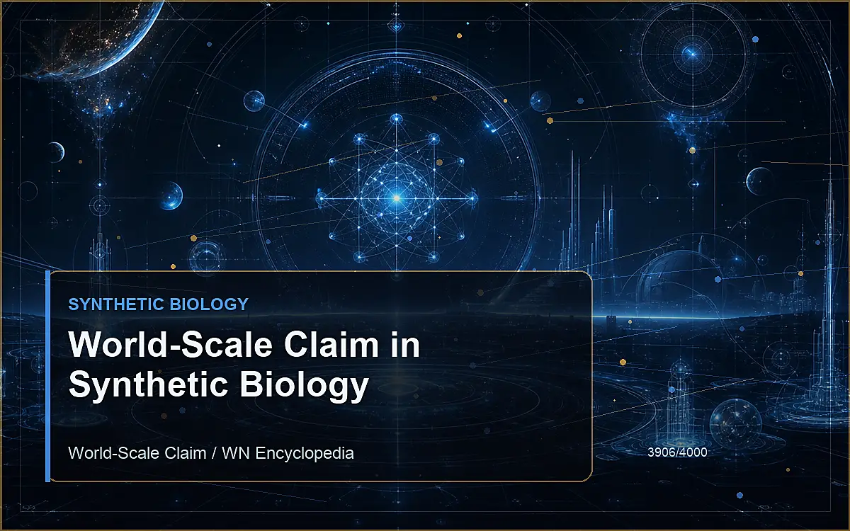 AI-generated encyclopedia reference image for World-Scale Claim in Synthetic Biology