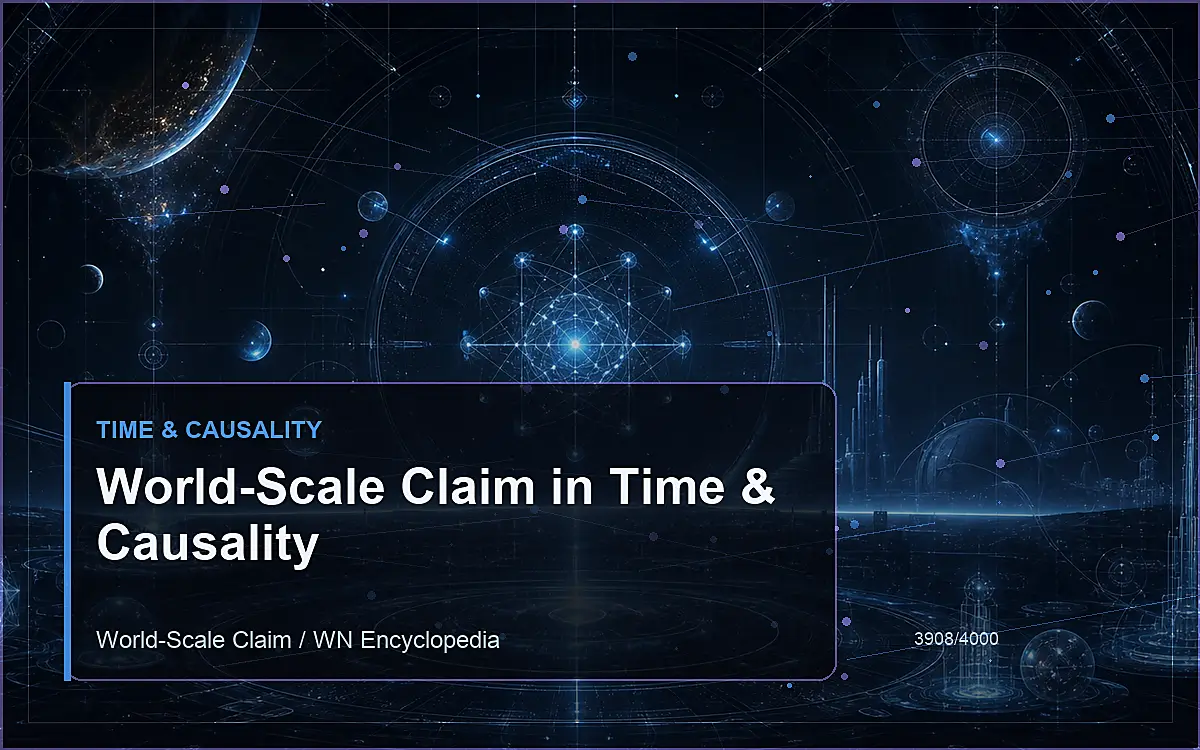 AI-generated encyclopedia reference image for World-Scale Claim in Time & Causality