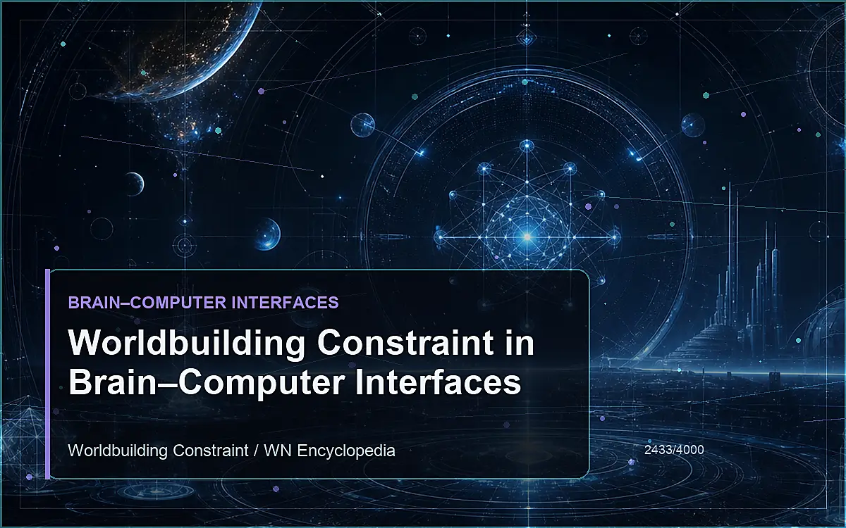 AI-generated encyclopedia reference image for Worldbuilding Constraint in Brain–Computer Interfaces