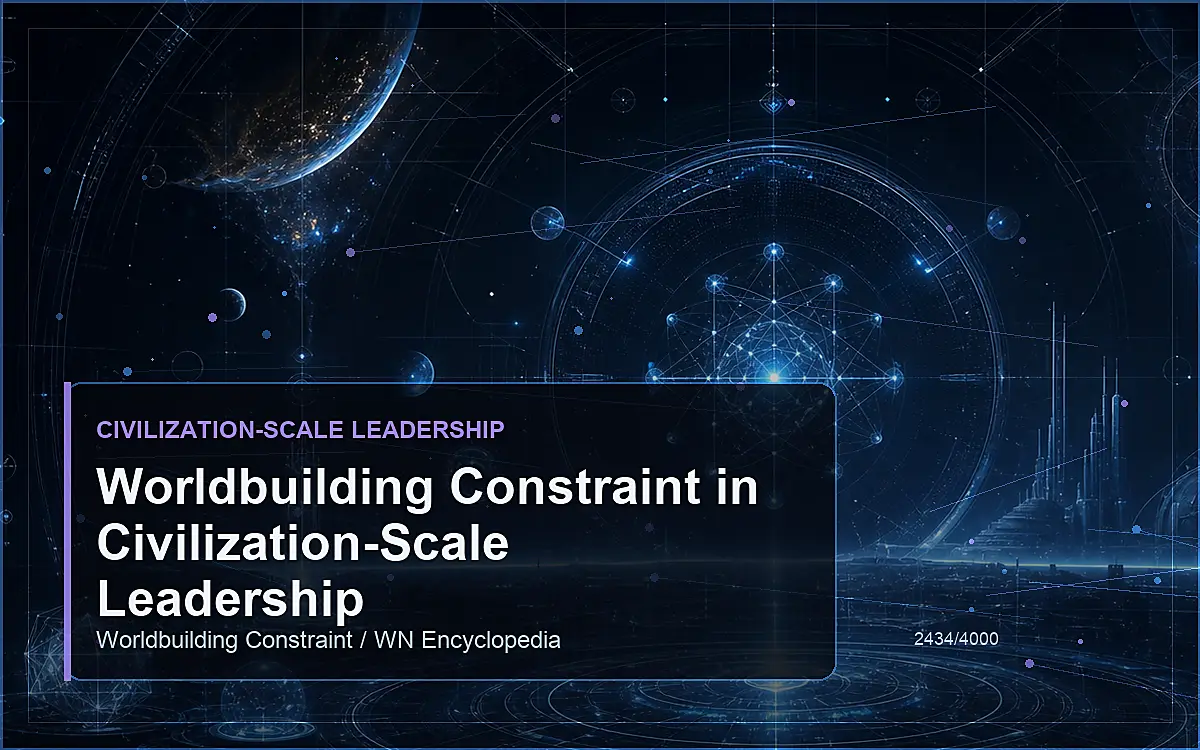 AI-generated encyclopedia reference image for Worldbuilding Constraint in Civilization-Scale Leadership