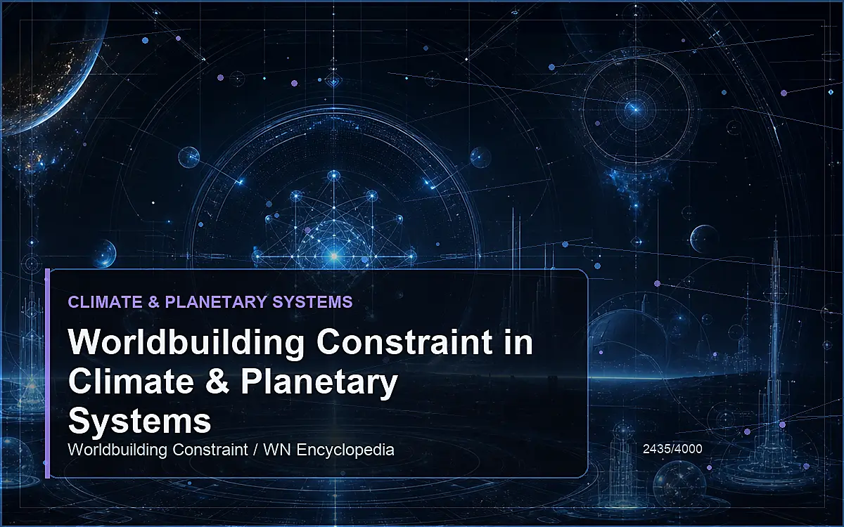 AI-generated encyclopedia reference image for Worldbuilding Constraint in Climate & Planetary Systems