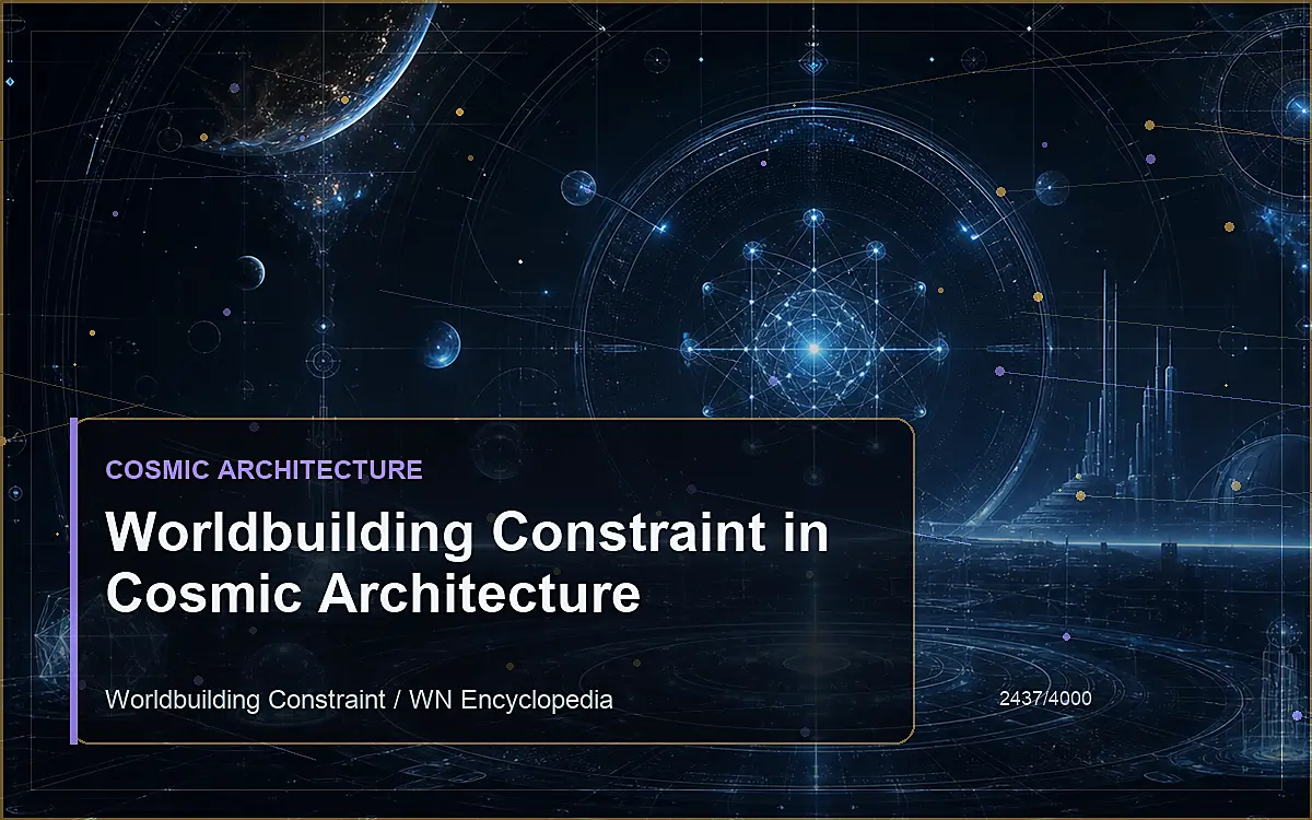 AI-generated encyclopedia reference image for Worldbuilding Constraint in Cosmic Architecture