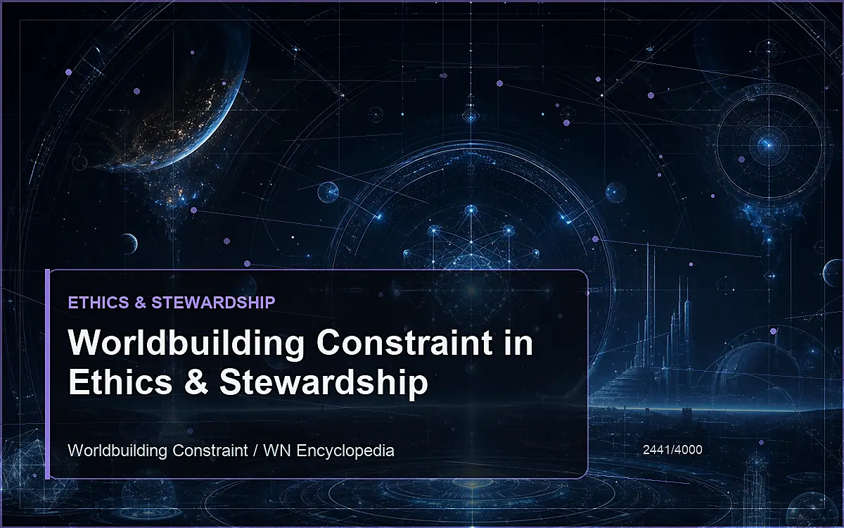 AI-generated encyclopedia reference image for Worldbuilding Constraint in Ethics & Stewardship
