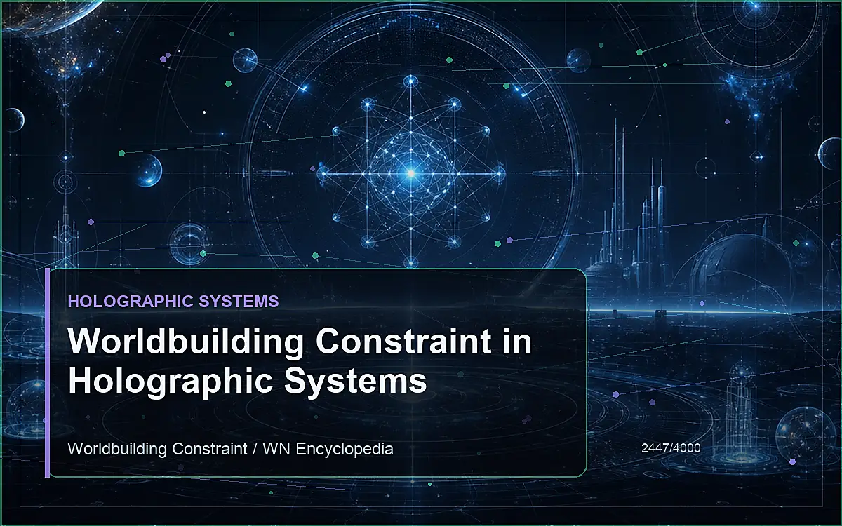 AI-generated encyclopedia reference image for Worldbuilding Constraint in Holographic Systems