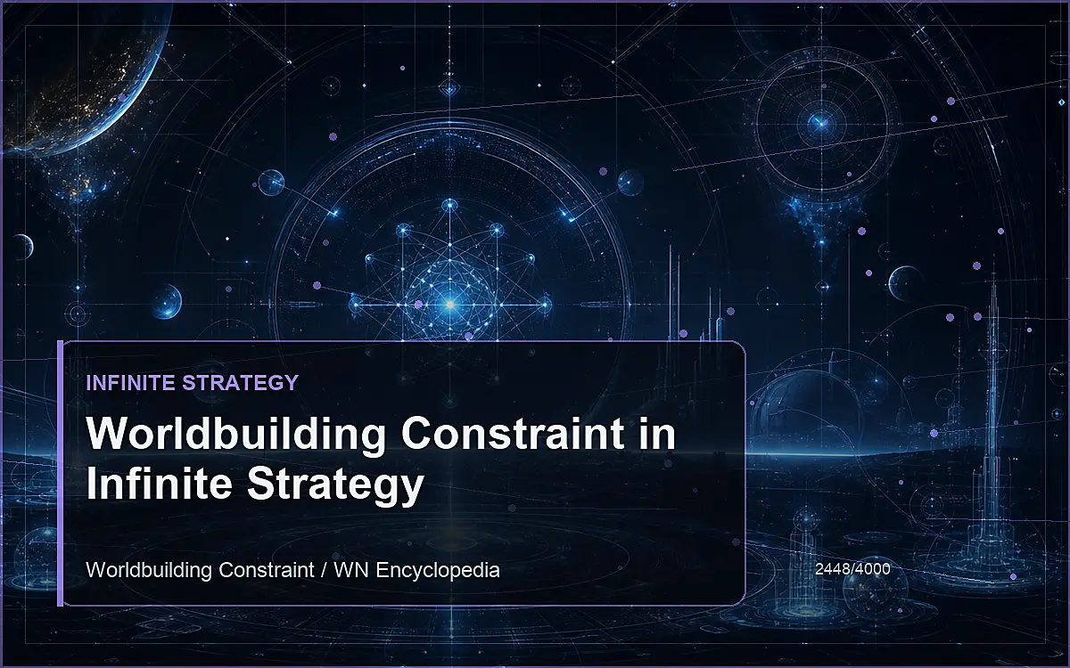AI-generated encyclopedia reference image for Worldbuilding Constraint in Infinite Strategy