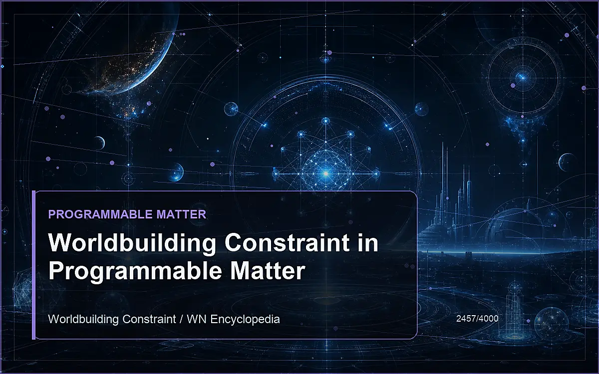 AI-generated encyclopedia reference image for Worldbuilding Constraint in Programmable Matter