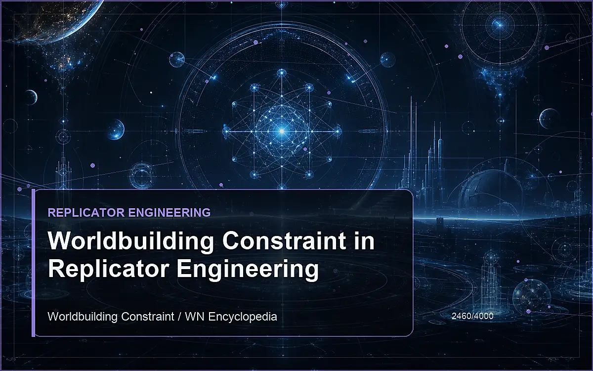 AI-generated encyclopedia reference image for Worldbuilding Constraint in Replicator Engineering