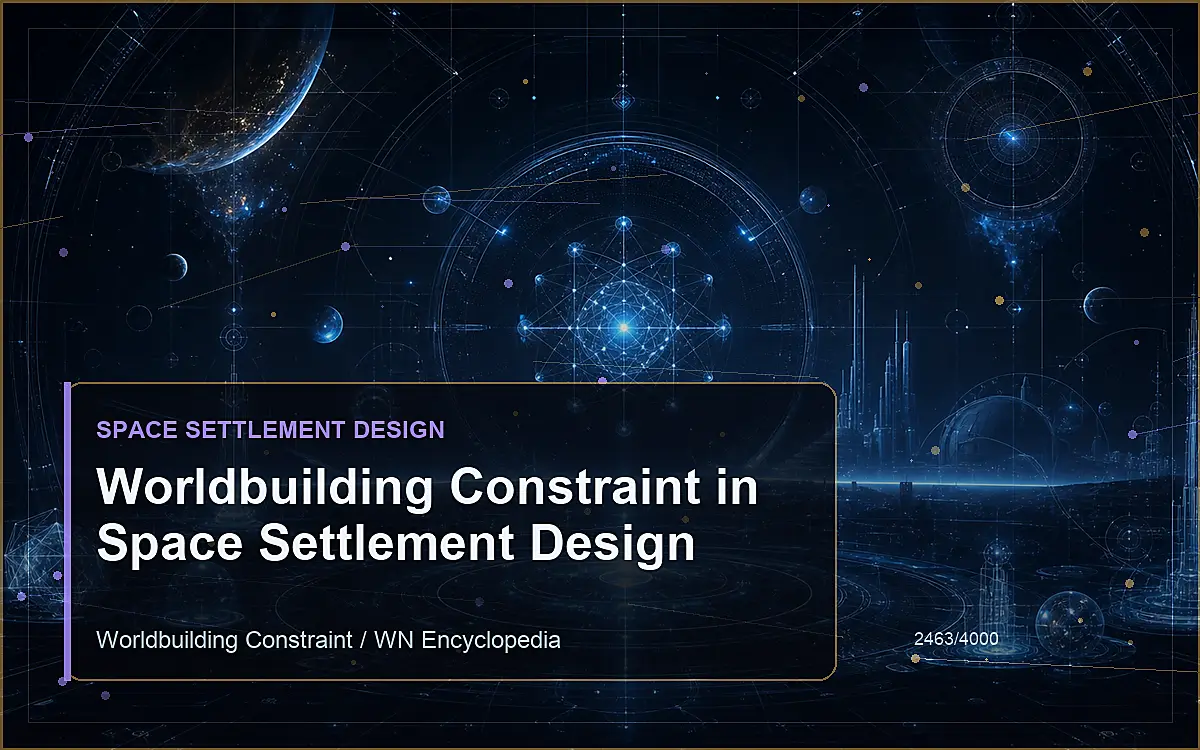 AI-generated encyclopedia reference image for Worldbuilding Constraint in Space Settlement Design
