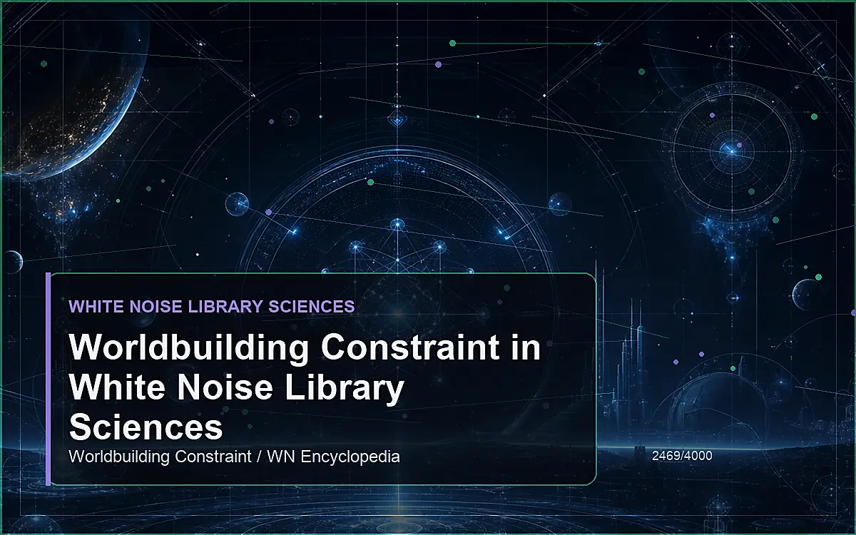 AI-generated encyclopedia reference image for Worldbuilding Constraint in White Noise Library Sciences