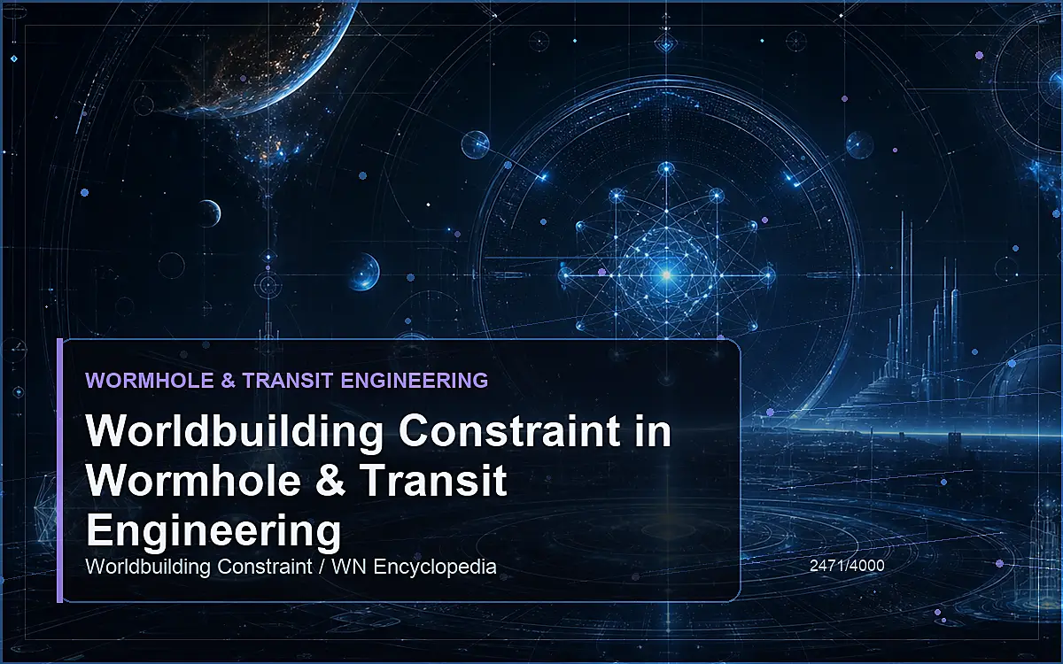AI-generated encyclopedia reference image for Worldbuilding Constraint in Wormhole & Transit Engineering