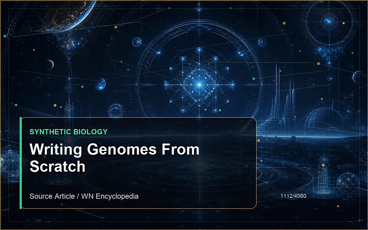 AI-generated encyclopedia reference image for Writing Genomes From Scratch